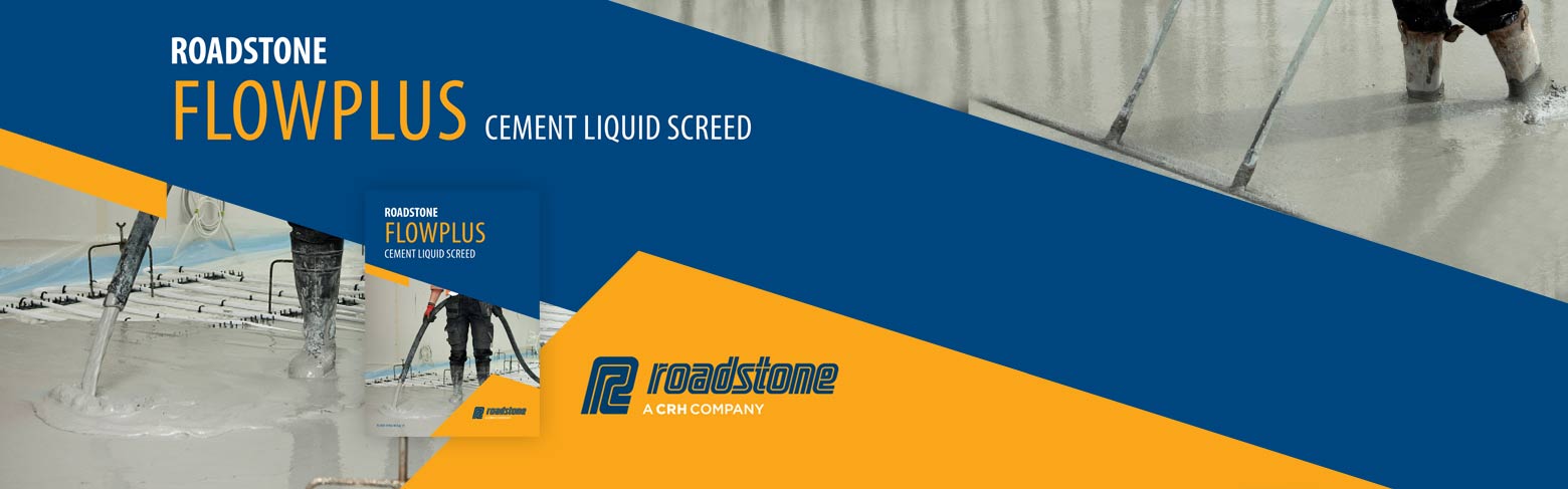 Roadstone FlowPlus -  the next generation self-levelling cementitious screed developed using the latest technology from KNOPP CHEMIE