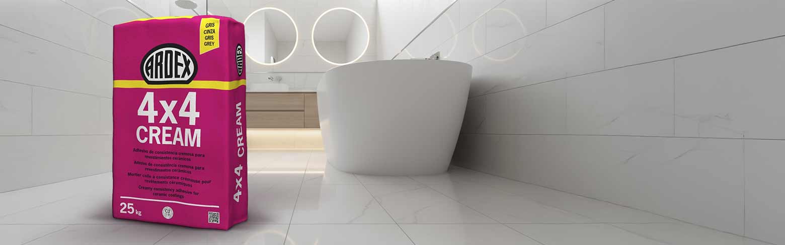 ARDEX 4x4 Cream, thin bed tile adhesive
