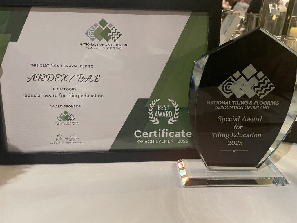 Ardex Ireland Wins Prestigious Award at NTFAI for Training Excellence 